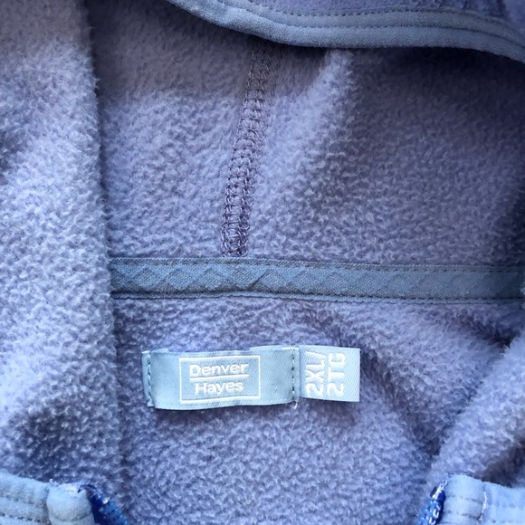 Blue fleece hooded jacket - Picture 3 of 3